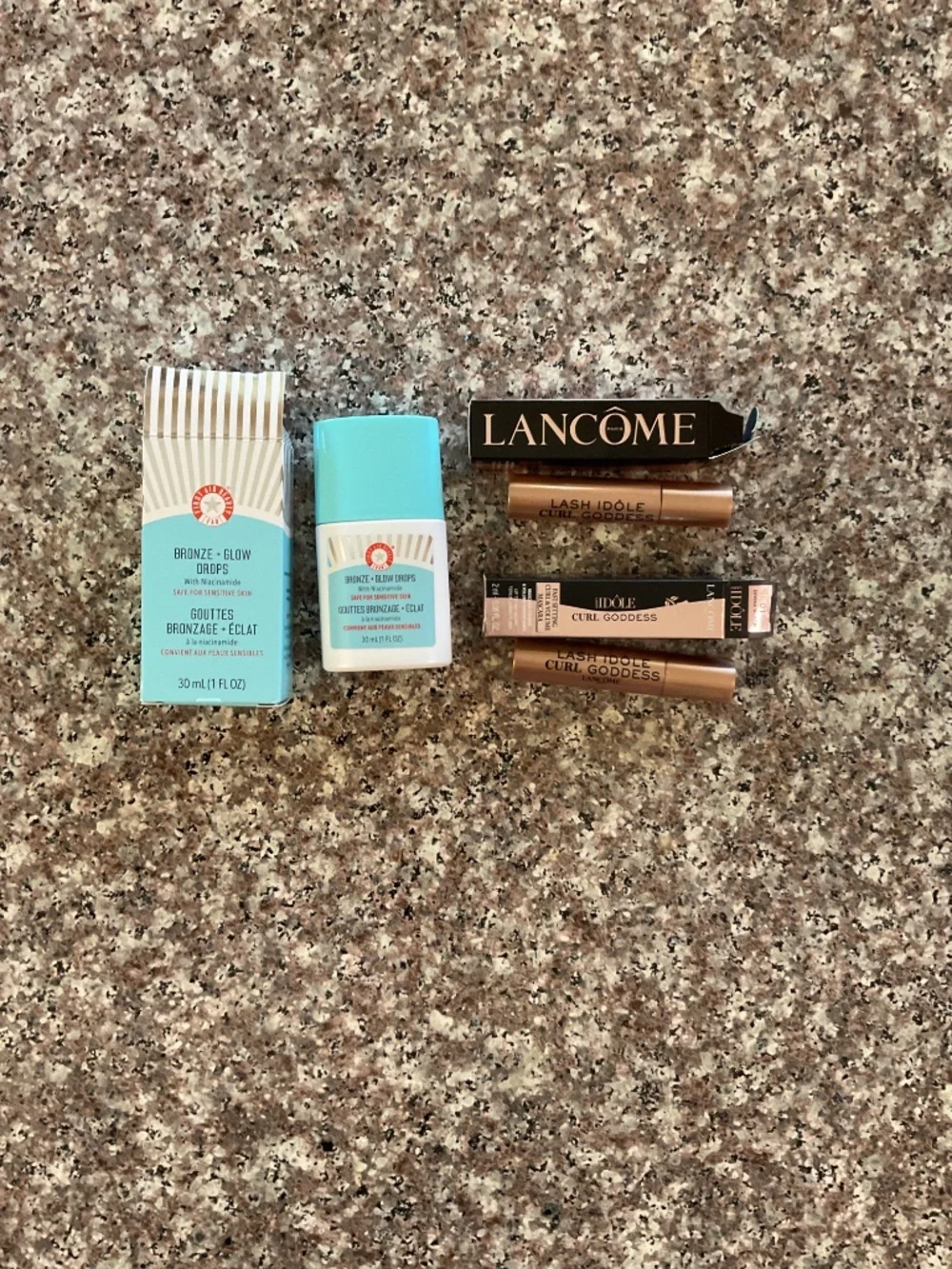 Bundle First Aid Beauty Bronze + Glow Drops Lancome Curl Goddess NEW IN BOXES